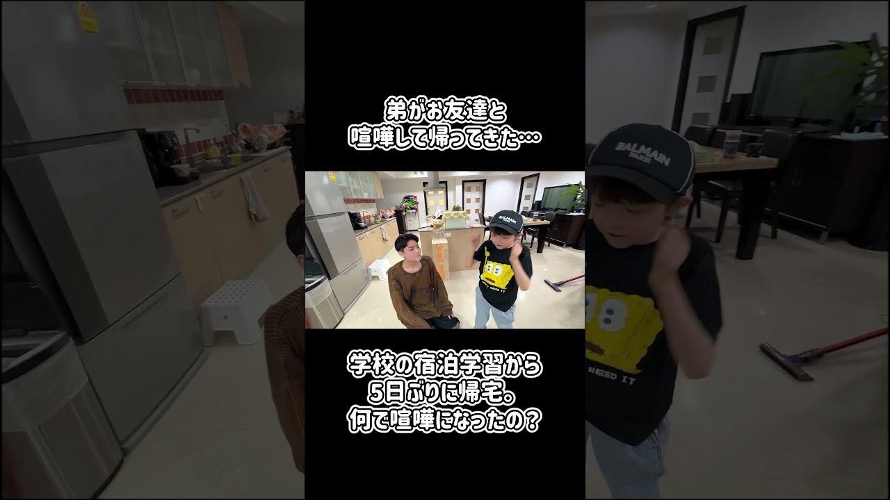弟がお友達と喧嘩して帰ってきた…何で喧嘩になったの？学校の宿泊学習から5日ぶりに帰宅。
