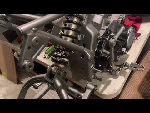 How I put a Kawasaki Klx110L shock on a stock 2006 Kawasaki klx110