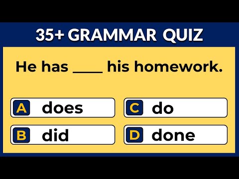 English Grammar Quiz | 35+ English Grammar Questions #challenge 1