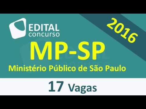 Edital Concurso MP-SP Ministério Público de São Paulo 2016
