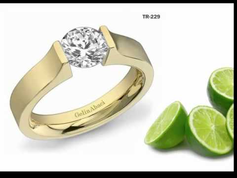 Contemporary Designer Tension Set Rings from Gelin Abaci