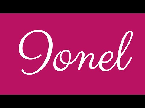 Learn how to Write the Name Ionel Signature Style in Cursive Writing