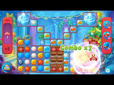 Fishdom 7071 Hard Level - 10 moves - NO BooSTERS