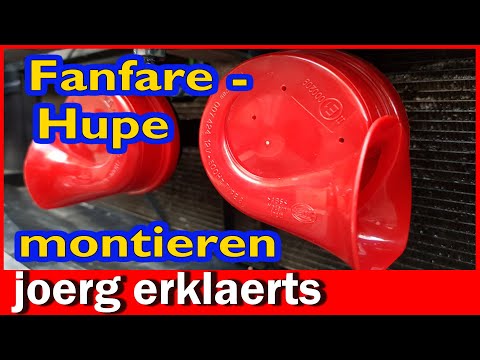 Zweiklang Fanfare Hupe am Auto anbauen montieren nachrüsten DIY Tutorial No.360