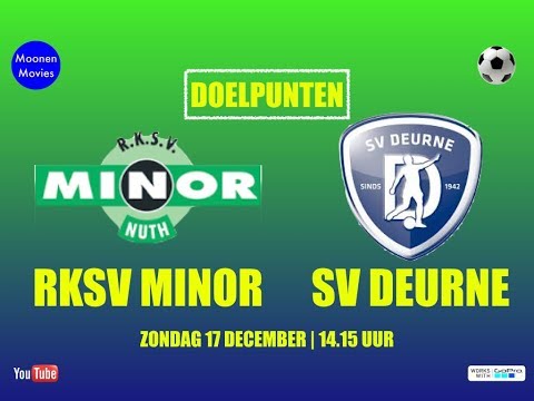 Doelpunten RKSV Minor-SV Deurne 17-12-2017