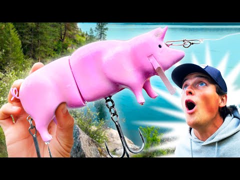 CAN WE CATCH FISH ON THIS GIANT PIG LURE?