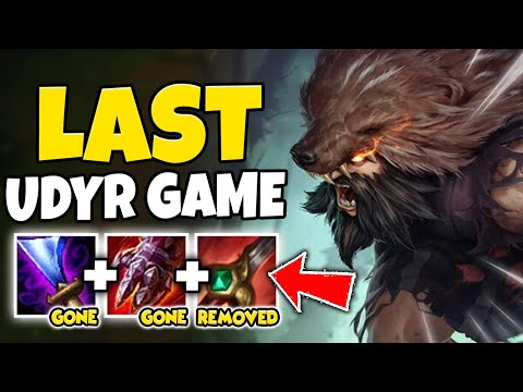 The LAST game of Season 10 Udyr... Thanks for the memories 💔