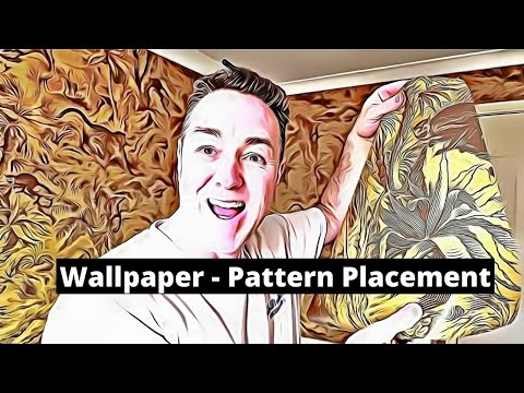 How to Hang Wallpaper - getting the pattern placement right - half drop