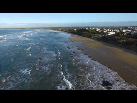 Drone footage of Ocean Grove and its sands