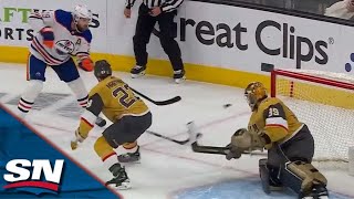 Oilers&#39; Leon Draisaitl Scores Cheeky Goal From Impossible Angle vs. Golden Knights