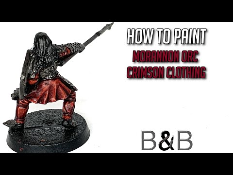 How to paint Morannon Orc Crimson clothing