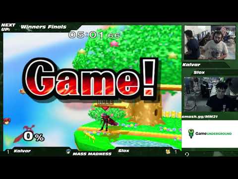 Mass Madness 21 SSBM - Kalvar (Marth) vs. Slox (Fox) - Melee WF
