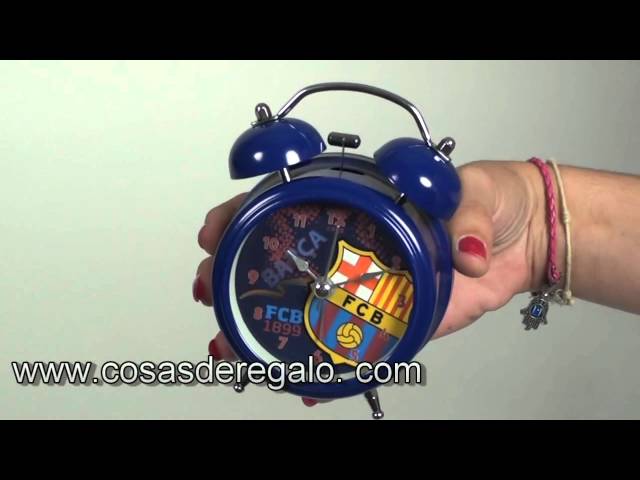 Vídeo relacionado con CYPBRANDS- FC Barcelona, Reloj, Despertador, Metacrilato, Despertador con Luz, Transparente, Producto Oficial