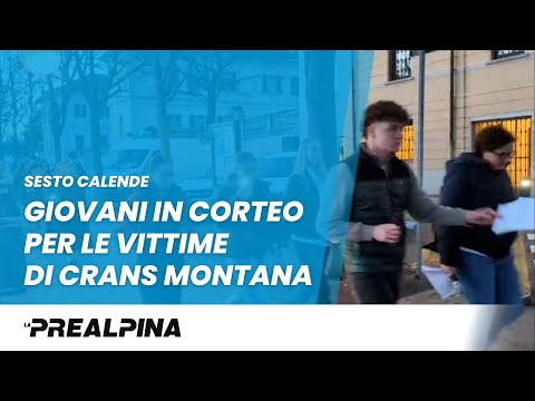 Sesto Calende, giovani in corteo per le vittime di Crans Montana