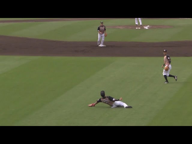 【6回裏】守備でも光る俊足!! ファイターズ・西川のスライディングキャッチ!! 2019/5/14 E-F
