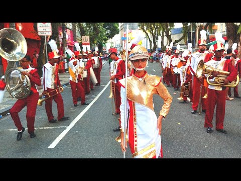 Banda Marcial BAMPOC no Festival de Fanfarras e Balizadores no 2 de Julho