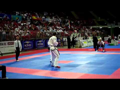 Andrey Kress v Duk Nuamerue. -85kg Male Sparring Round 2 2013 ITF World Championships