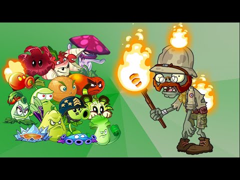 ALL Plants Max Level Vs Explorer Zombies Level 20 - Who Will Win? - Pvz 2 Challenge