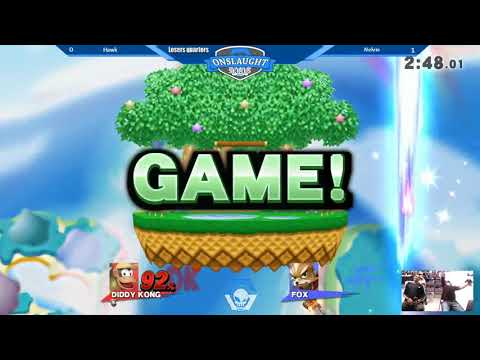 Onslaught 107 - Loser's Top 8: Nelvin (Diddy Kong) vs Hawk (Fox)