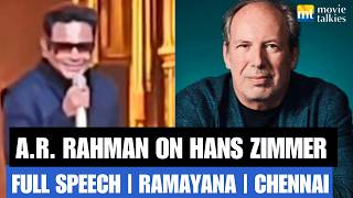 AR Rahman on Working with Hans Zimmer | Full speech at Ramayana Chennai Event | A msg from 2014