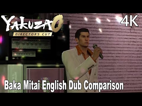 Baka Mitai Kiryu's English Dub Comparison Yong Yea vs Topher Ngo Yakuza 0 Director's Cut 4K