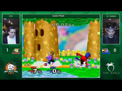 Losers Finals: Hax$(Fox) vs. G2 | Westballz(Falco) [Friday Night Turnip #112]