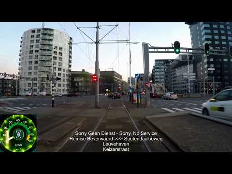 Cab ride RET tram 4 Route 2018