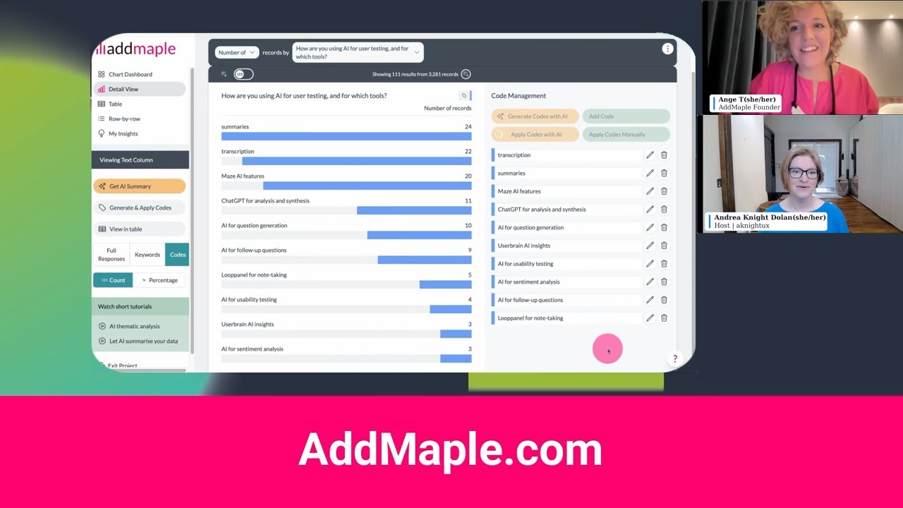 How Andrea put AddMaple to the test