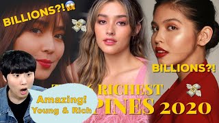 Korean reacts to TOP 6 RICHEST YOUNG FEMALE CELEBRITIES IN THE PHILIPPINES 2020