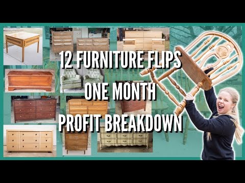 I FLIPPED 12 Pieces of Furniture in 1 Month & THIS IS HOW MUCH I MADE!