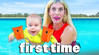 My Daughter Goes Swimming For First Time Mp4 3GP & Mp3
