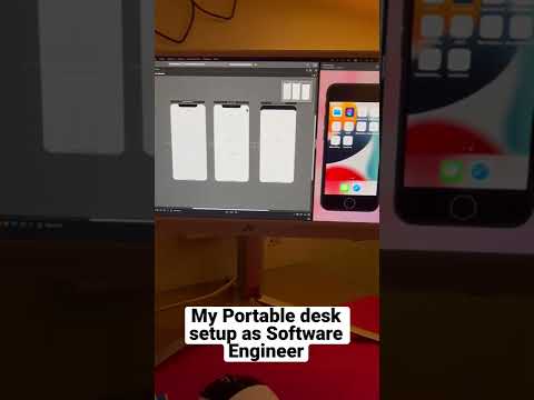 My portable desk setup as Software Engineer / iOS developer thumbnail