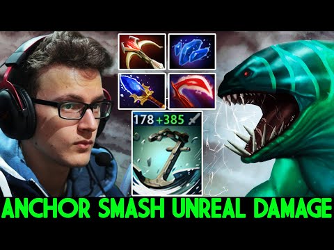 MIRACLE [Tidehunter] Unreal Damage with Anchor Smash One Shot Kill Dota 2