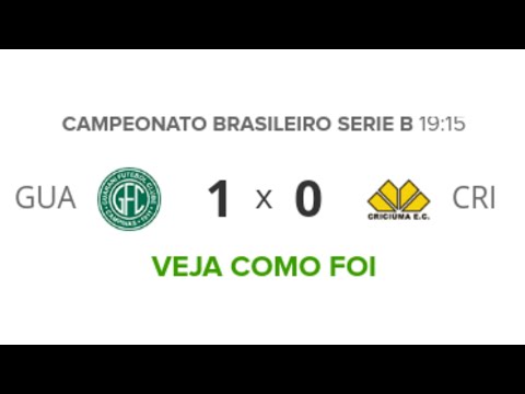 Guarani 1 x 0 Criciúma | Gols | Campeonato Brasileiro | Série B | 24/09/2019 | Futebol