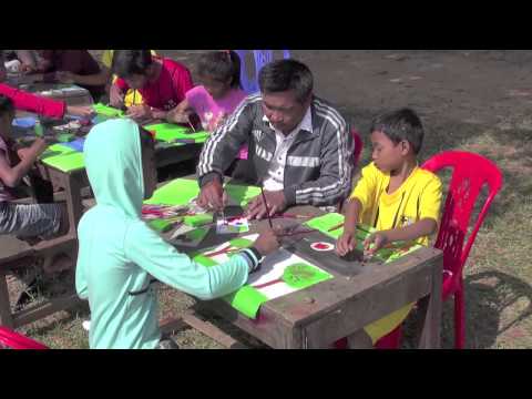 Kambodscha   Malaktion im BeeBob Kinderhaus in Thalaborivat