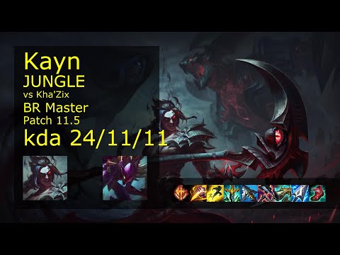 Kayn vs Kha'Zix Jungle - BR Master 24/11/11 Patch 11.5 Gameplay