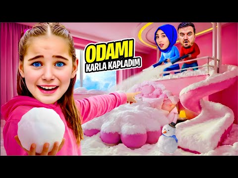 WE COVERED ELIF SINEM'S ROOM WITH SNOW!!