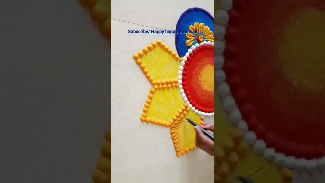 Peacock Rangoli Design for Laxmi pooja And Dhanteras Special || Diwali Rangoli Design
