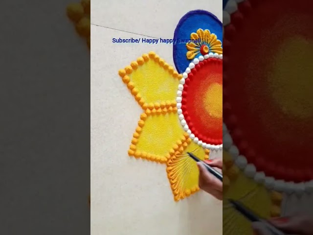 Peacock Rangoli Design for Laxmi pooja And Dhanteras Special || Diwali Rangoli Design