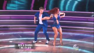 Sharna Burgess and Nick Carter dancing Cha cha cha on DWTS 9 14 15