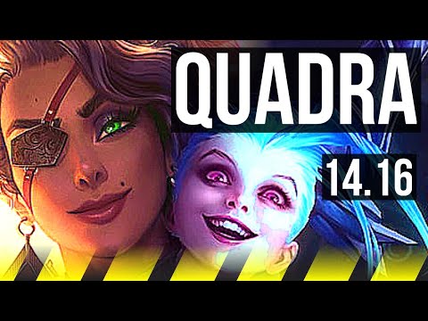 SAMIRA & Leona vs JINX & Nami (ADC) | Quadra, 1000+ games, Dominating | EUW Master | 14.16
