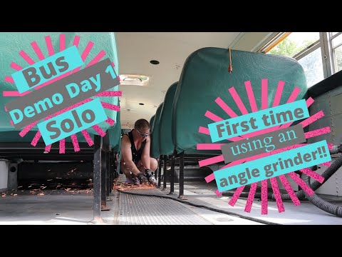 Skoolie Demo Day 1- Solo Female Bus Conversion