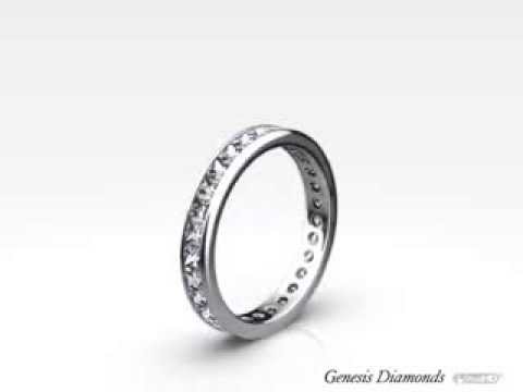 Channel Set Princess Cut Diamond Eternity Ring