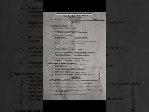 Class 11th chemistry first term exam 2024-25 | maharashtra board | #firstsemester | #chemistry |