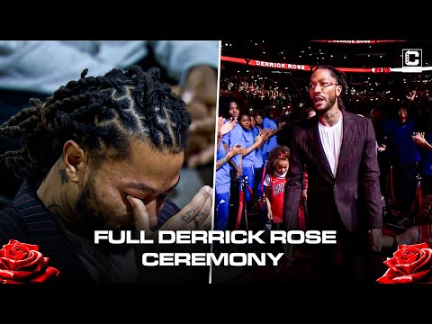 Full Derrick Rose honorary retirement ceremony | CHSN Chicago Bulls