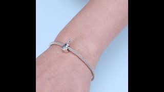 New Style 925 Sterling Silver Guitar Pendant Bracelet Charms For Jewelry Making -JiangYuanGems