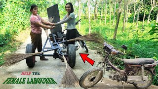 Good Deed Corner: Turning an Old Motorbike into a Street Sweeper to Support a Female Worker