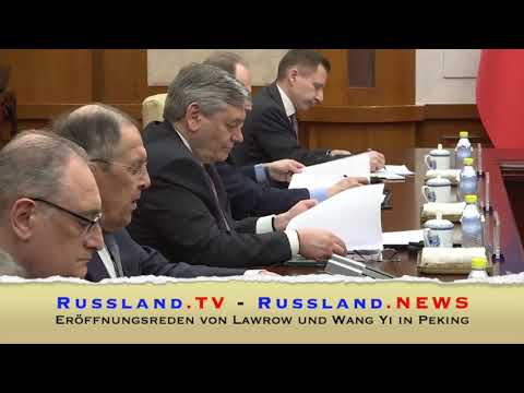 Eröffnungsreden von Lawrow und Wang Yi in Peking