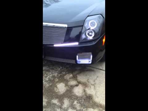 Cadillac CTS DUAL HALO HEAD LIGHTS led bar