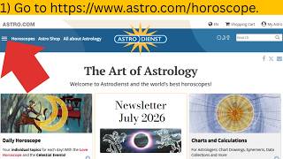 Instructions for Generating Charts through Astro.com